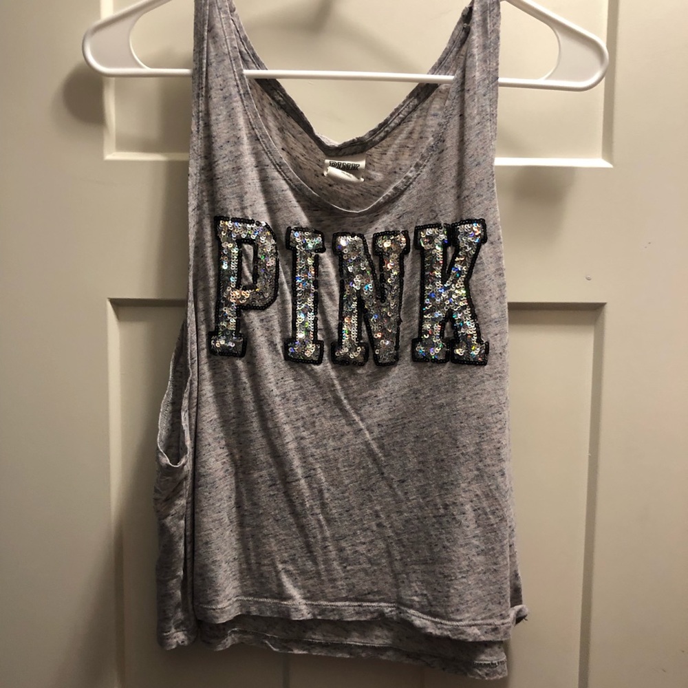 Pink- muscle tee